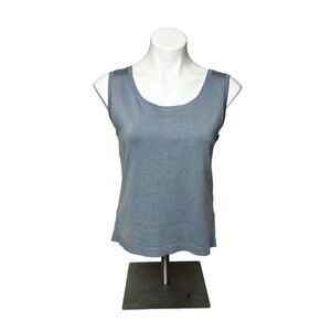 Trousers ETC NWT icy blue silk blend sleeveless shell sweater size L